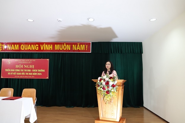 Cụm thi đua số 1 - Các đơn vị thuộc KBNN Hà Nội tổ chức Hội nghị triển khai công tác thi đua - khen thưởng và ký kết giao ước thi đua năm 2024.